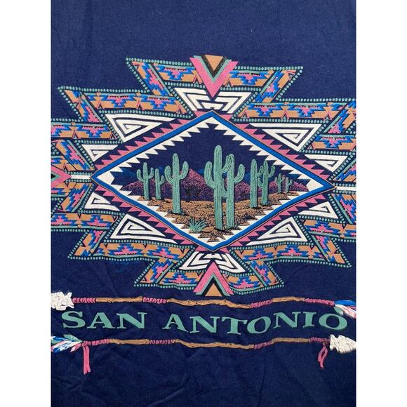 Vintage San Antonio Shirt H.L. Miller USA 90s Cactus Southwest Graphic Tee Large - Picture 2 of 12